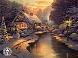 Thomas Kinkade Christmas Evening painting